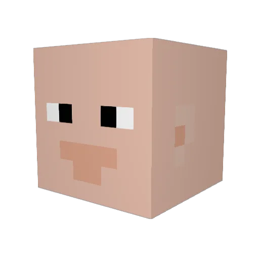 Azzam2001 Minecraft avatar head, 3D render