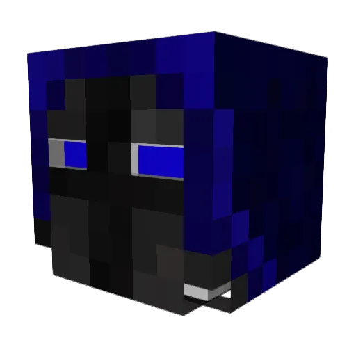 Azzaran Minecraft avatar head, 3D render