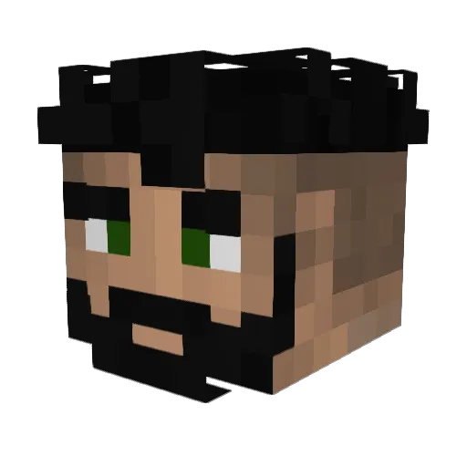 AzziEno__ Minecraft avatar head, 3D render