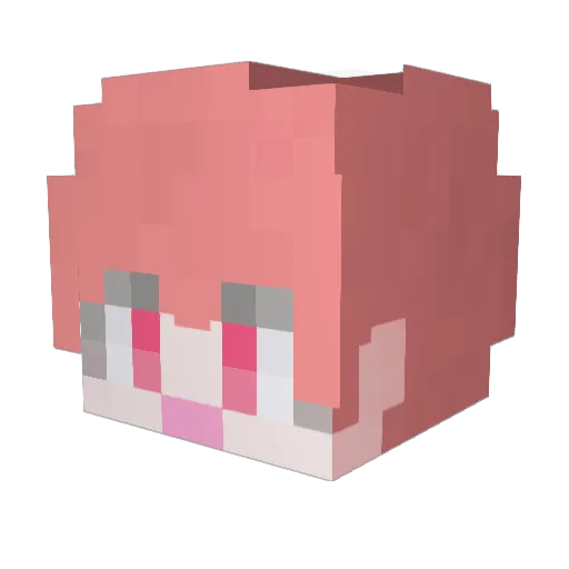 Azzi_le Minecraft avatar head, 3D render