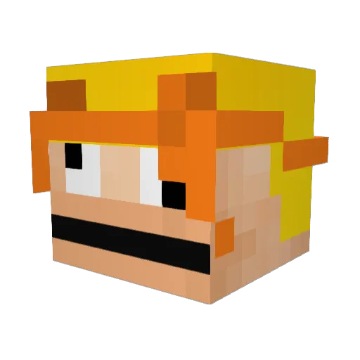 Azzifyyy Minecraft avatar head, 3D render