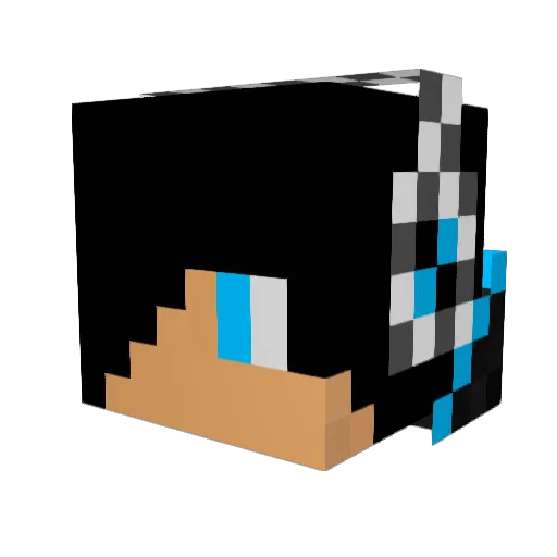 Azzis Minecraft avatar head, 3D render
