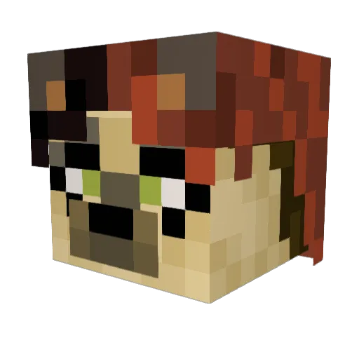 Azzle_Frazzle Minecraft avatar head, 3D render