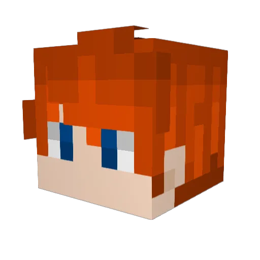 Azzock Minecraft avatar head, 3D render