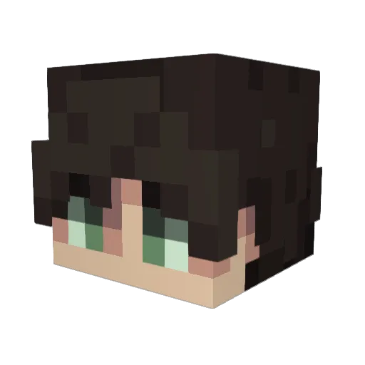 Azzour Minecraft avatar head, 3D render