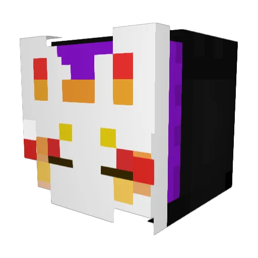 Azzth Minecraft avatar head, 3D render