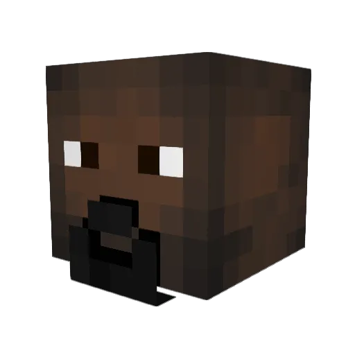 Azzurite Minecraft avatar head, 3D render