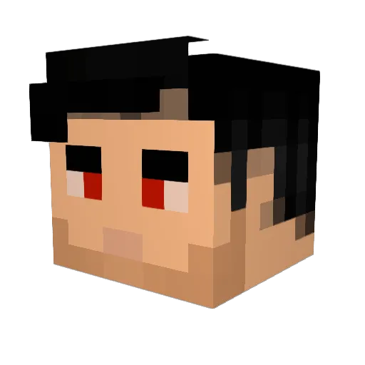 Azzy0123 Minecraft avatar head, 3D render