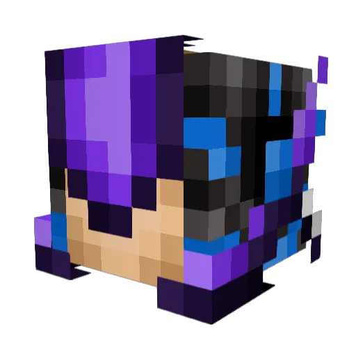 Azzy Minecraft avatar head, 3D render