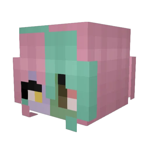AzzyFizz Minecraft avatar head, 3D render