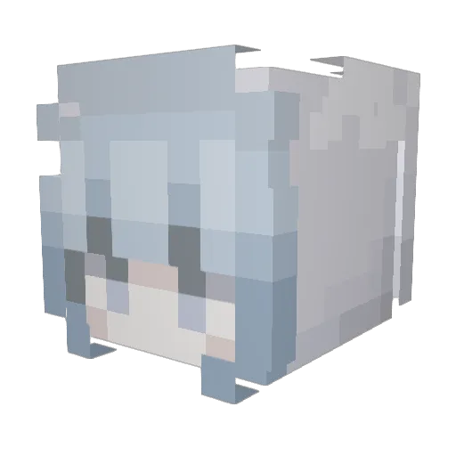 AzzyWynter Minecraft avatar head, 3D render