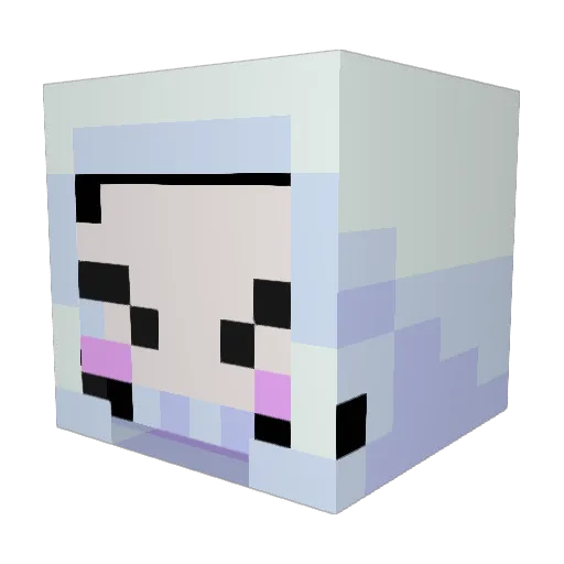 AzzyZtar Minecraft avatar head, 3D render