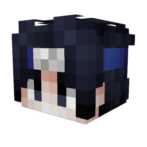 Azzzip Minecraft avatar head, 3D render