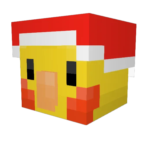 B000BAAA Minecraft avatar head, 3D render