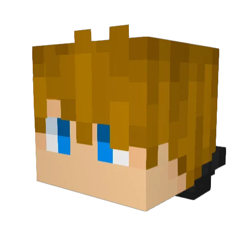 B00NDEY Minecraft avatar head, 3D render
