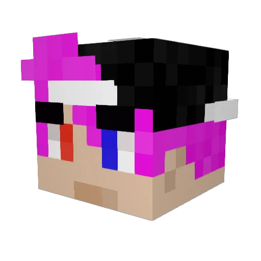 B00NGAS Minecraft avatar head, 3D render