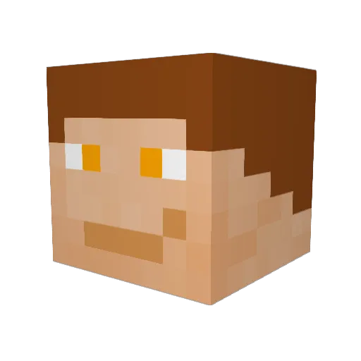 B00PER101 Minecraft avatar head, 3D render
