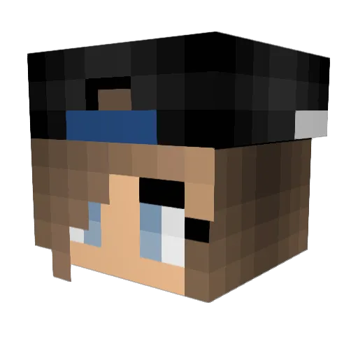 B00T34 Minecraft avatar head, 3D render