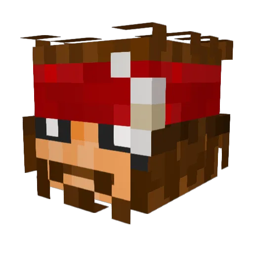 B00ZEY Minecraft avatar head, 3D render