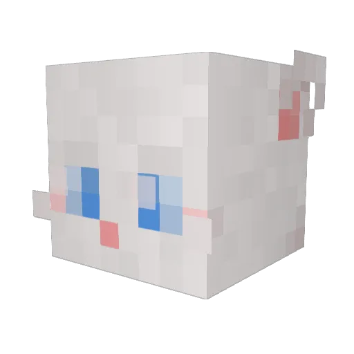 B00_Ratta Minecraft avatar head, 3D render