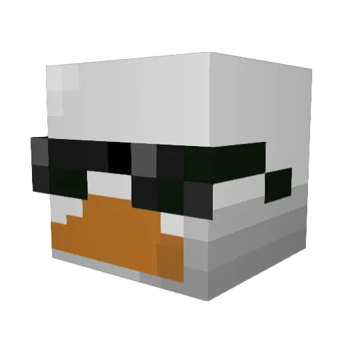 B00duck Minecraft avatar head, 3D render