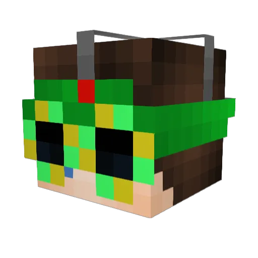 B00kDrag0n Minecraft avatar head, 3D render