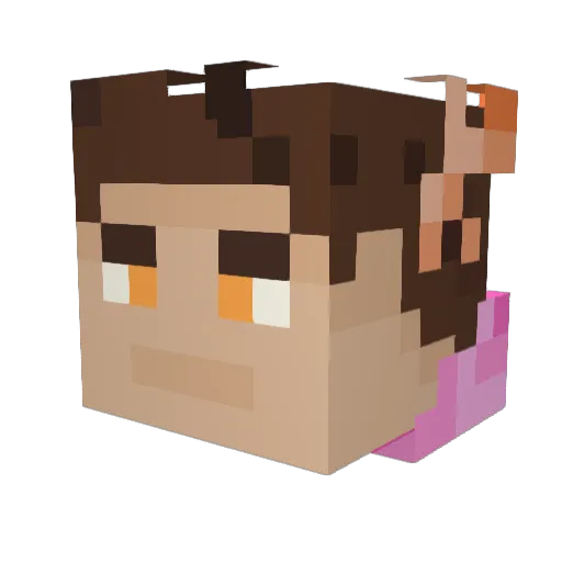 B01nkz Minecraft avatar head, 3D render