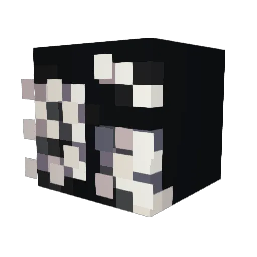 B0BCAR Minecraft avatar head, 3D render
