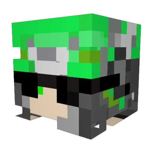 B0He_ Minecraft avatar head, 3D render