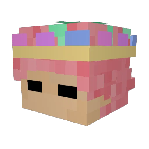 B0MPI Minecraft avatar head, 3D render