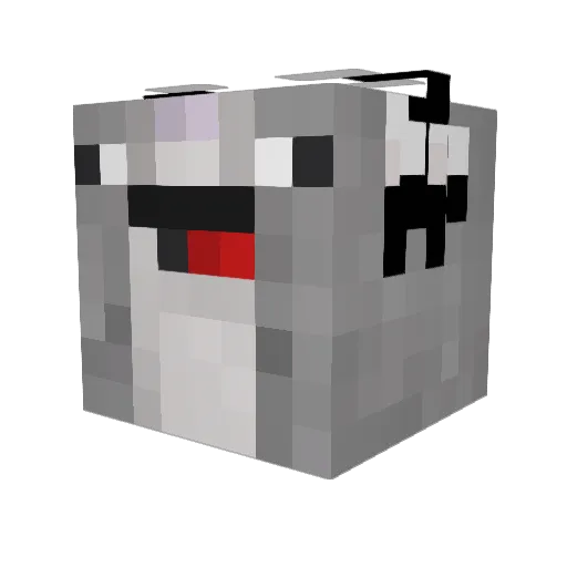 B0NJ00K Minecraft avatar head, 3D render