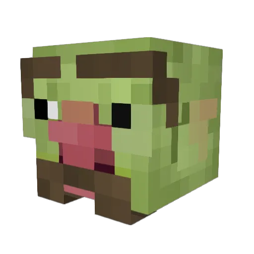 B0NKING Minecraft avatar head, 3D render