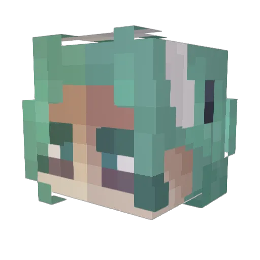 B0OMBEAR Minecraft avatar head, 3D render