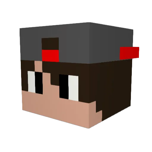 B0SS_PT Minecraft avatar head, 3D render