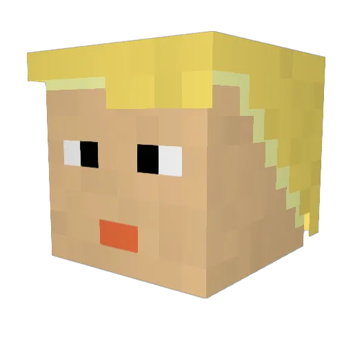 B0SS_owo Minecraft avatar head, 3D render