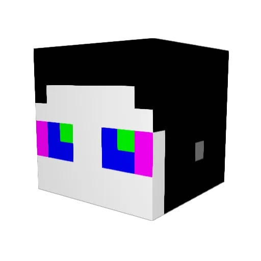 B0TCH Minecraft avatar head, 3D render