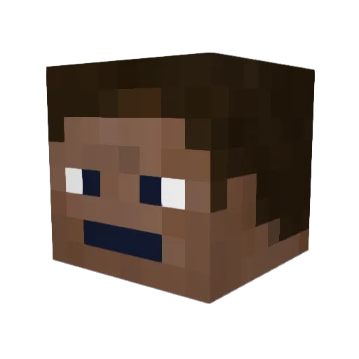 B0TELL0 Minecraft avatar head, 3D render