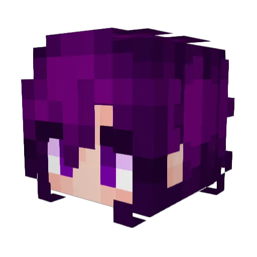 B0TGL3N Minecraft avatar head, 3D render