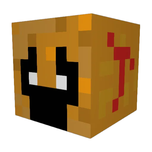 B0VL Minecraft avatar head, 3D render