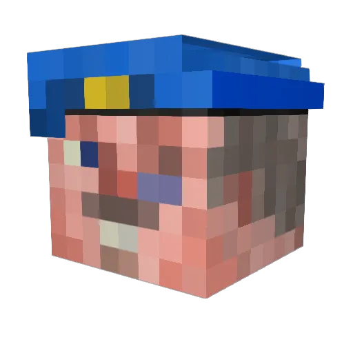 B0b0ris Minecraft avatar head, 3D render