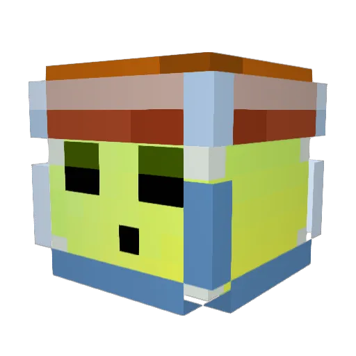 B0broe Minecraft avatar head, 3D render