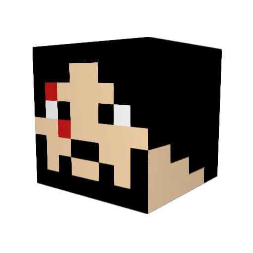 B0iiK0 Minecraft avatar head, 3D render