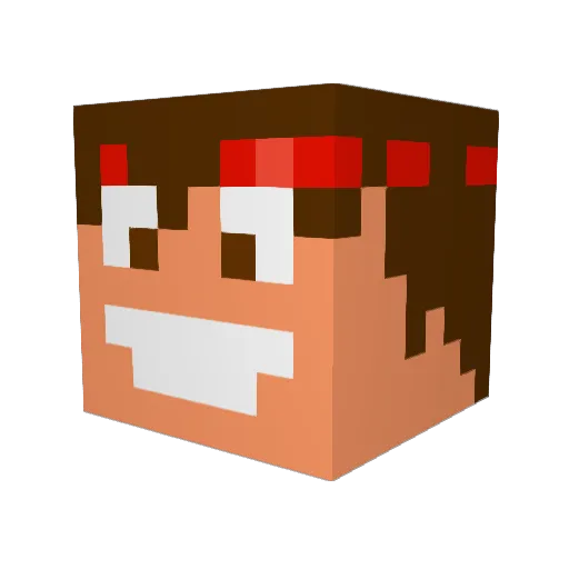 B0nny Minecraft avatar head, 3D render