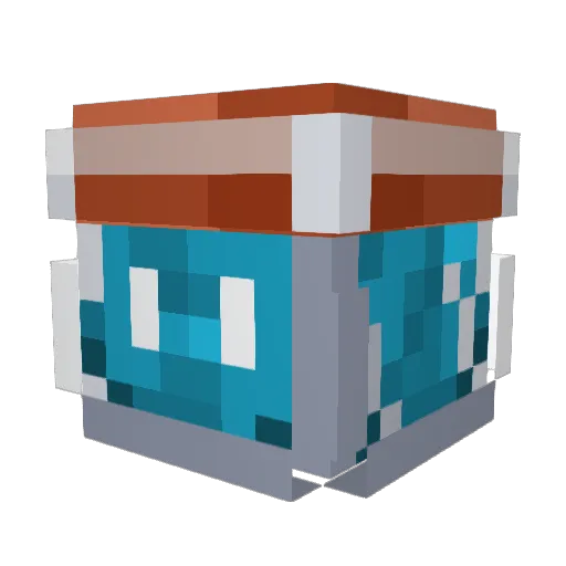 B0ttle0fwater Minecraft avatar head, 3D render