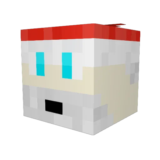 B100dDiamond Minecraft avatar head, 3D render