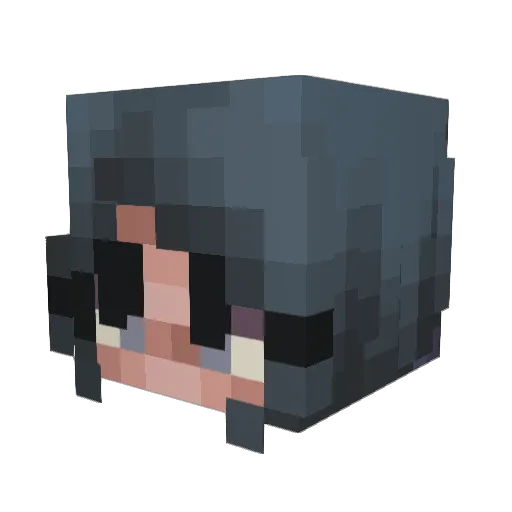 B122Y Minecraft avatar head, 3D render