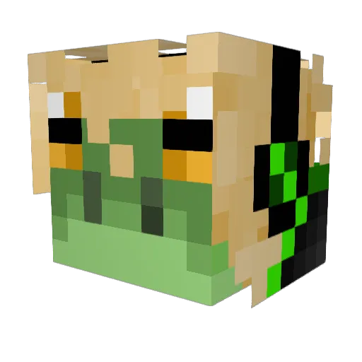 B13og Minecraft avatar head, 3D render