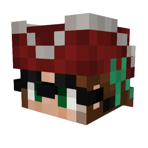 B14CK313 Minecraft avatar head, 3D render