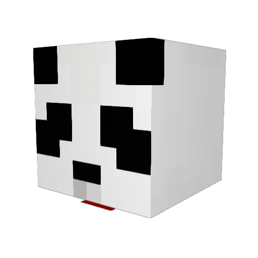 B14ckP4nda Minecraft avatar head, 3D render