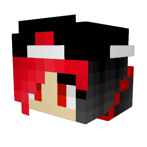 B14ck_R0s3 Minecraft avatar head, 3D render